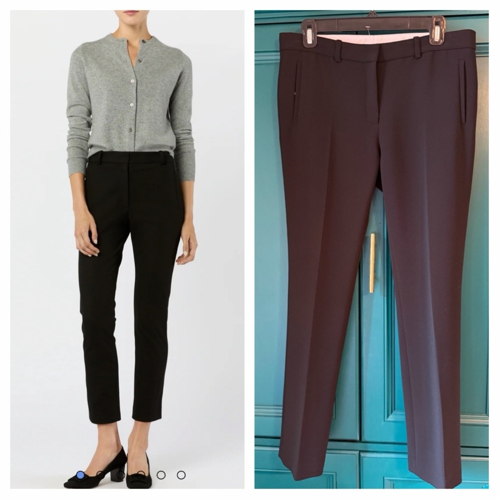 Joseph Elliston Stretch Tailored Black Pants Size 40 / 8 Quiet Luxury Trousers